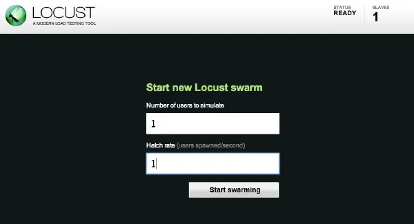 master-slaveでの起動画面(右上にslaveの数が記載される)